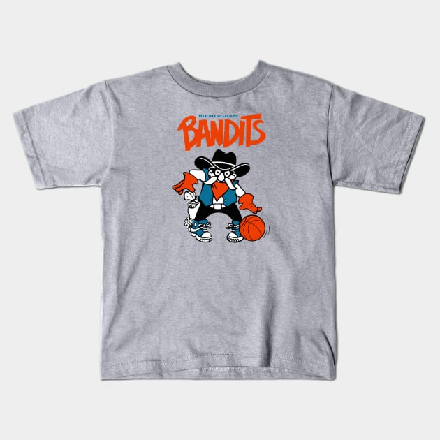 Defunct Birmingham Bandits Basketball CBA Kids T-Shirt by LocalZonly